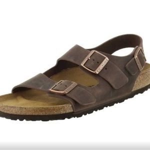 Birkenstock Unisex Milano BS Dark Brown Regular Fit Leather Men's 10 / EU 43